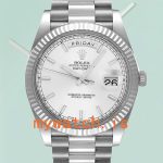 Rolex Day-Date Mens 41mm 218239 Silver-tone: Genuine vs. Replica Analysis